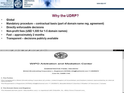 wipo udrp decisions|wipo udrp fees.